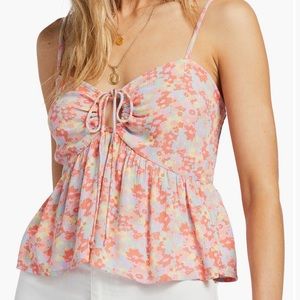 NWT Billabong love notes peplum camisole 🧡 size s